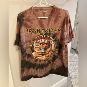 Iron Maiden Powerslave Heavy Metal Oversized Tie Dye Medium